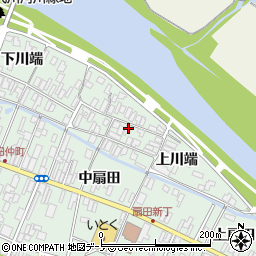 秋田県大館市比内町扇田上川端周辺の地図