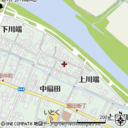 秋田県大館市比内町扇田（上川端）周辺の地図