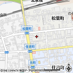 秋田県北秋田市松葉町8周辺の地図