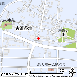 秋田県能代市落合古釜谷地21周辺の地図