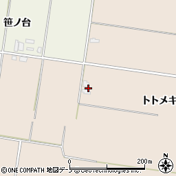 秋田県能代市真壁地（トトメキ沢）周辺の地図