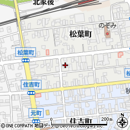 秋田県北秋田市松葉町9-25-4周辺の地図