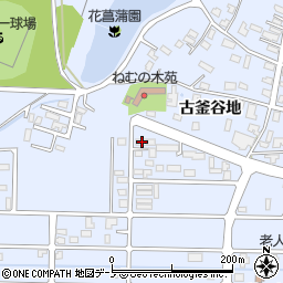 秋田県能代市落合古釜谷地40周辺の地図