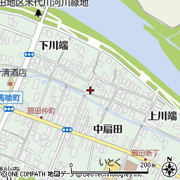 秋田県大館市比内町扇田上川端32周辺の地図