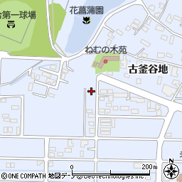 秋田県能代市落合古釜谷地50周辺の地図