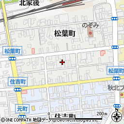 秋田県北秋田市松葉町9-21周辺の地図