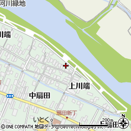 秋田県大館市比内町扇田上川端46周辺の地図