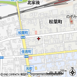 秋田県北秋田市松葉町8-8周辺の地図