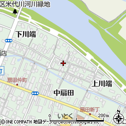 秋田県大館市比内町扇田上川端59周辺の地図