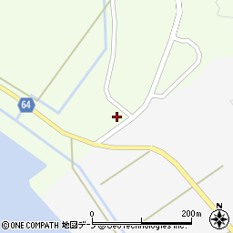 秋田県能代市二ツ井町梅内（白岩新田）周辺の地図