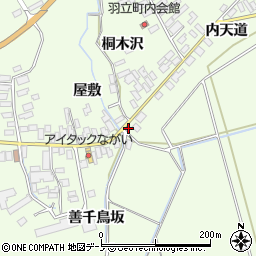 秋田県北秋田市坊沢内天道1周辺の地図
