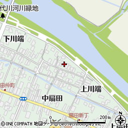 秋田県大館市比内町扇田上川端41周辺の地図