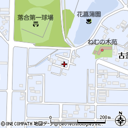 秋田県能代市落合古釜谷地9周辺の地図