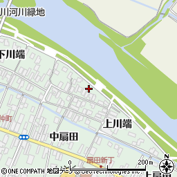 秋田県大館市比内町扇田上川端43周辺の地図