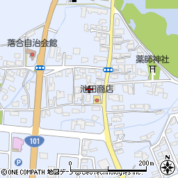 秋田県能代市落合落合周辺の地図