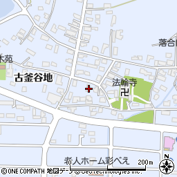秋田県能代市落合古釜谷地23周辺の地図