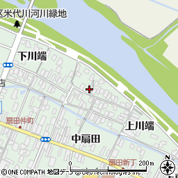 秋田県大館市比内町扇田上川端38周辺の地図