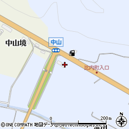 秋田県大館市中山流田周辺の地図