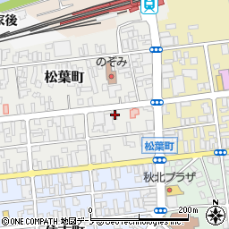 秋田県北秋田市松葉町10-6周辺の地図