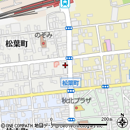 秋田県北秋田市松葉町10-14周辺の地図