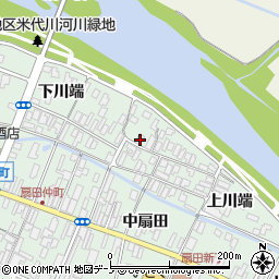 秋田県大館市比内町扇田上川端35周辺の地図