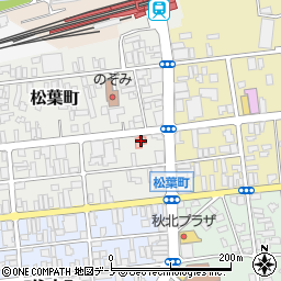 秋田県北秋田市松葉町10-11周辺の地図