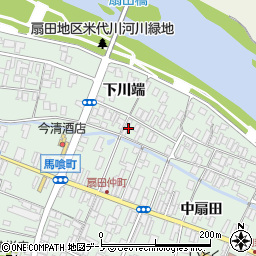 秋田県大館市比内町扇田下川端周辺の地図