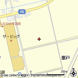 秋田県北秋田市栄悪戸周辺の地図