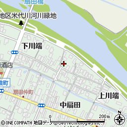 秋田県大館市比内町扇田上川端27周辺の地図