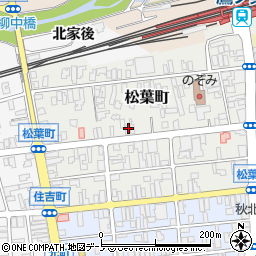 秋田県北秋田市松葉町6-45周辺の地図