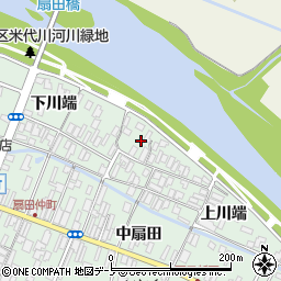 秋田県大館市比内町扇田上川端36周辺の地図