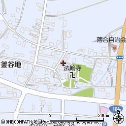 秋田県能代市落合古釜谷地37周辺の地図