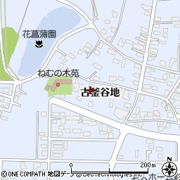 秋田県能代市落合古釜谷地25周辺の地図