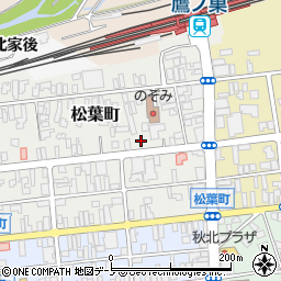 秋田県北秋田市松葉町6-35周辺の地図