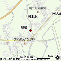 秋田県北秋田市坊沢周辺の地図