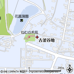 秋田県能代市落合古釜谷地32周辺の地図