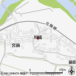 秋田県大館市十二所川端周辺の地図