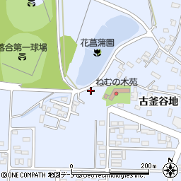 秋田県能代市落合古釜谷地28周辺の地図