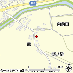 秋田県北秋田市栄塚ノ岱2-1周辺の地図