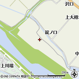 秋田県大館市山館錠ノ口周辺の地図