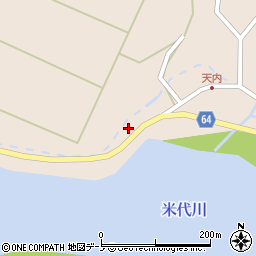 秋田県能代市天内家回105周辺の地図