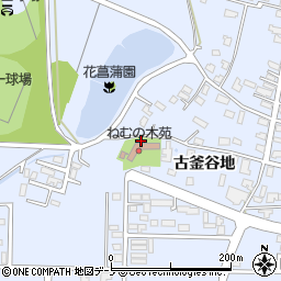 秋田県能代市落合古釜谷地26周辺の地図