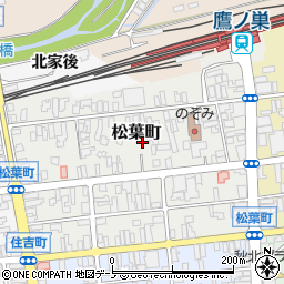 秋田県北秋田市松葉町6周辺の地図