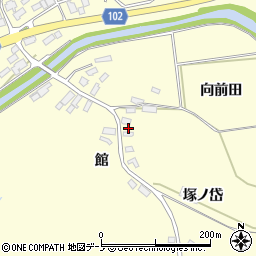 秋田県北秋田市栄塚ノ岱2-3周辺の地図