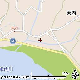 秋田県能代市天内新山林46-1周辺の地図