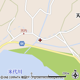 秋田県能代市天内新山林53周辺の地図