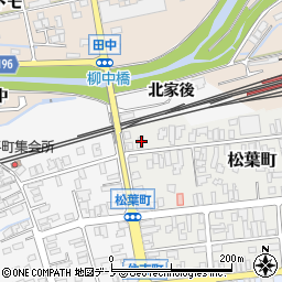 秋田県北秋田市松葉町1-16周辺の地図