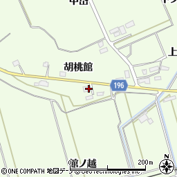 秋田県北秋田市坊沢胡桃館周辺の地図