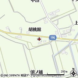 秋田県北秋田市坊沢（胡桃館）周辺の地図