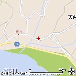 秋田県能代市天内新山林55周辺の地図